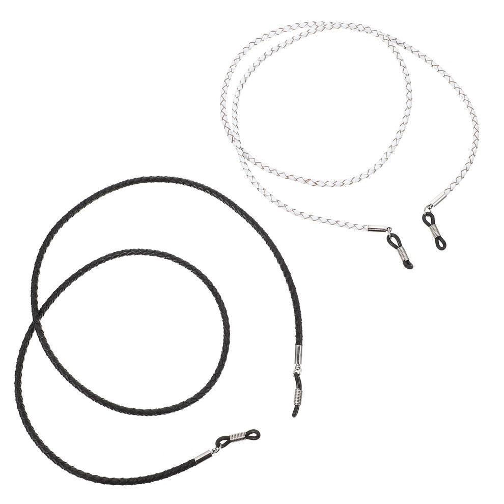 Vaguelly White 2Pcs Glasses Lanyard Glasses Chain Plating A007 Sports