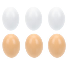 6pcs Easter Wooden Chicken White Child Painted Duck Eggs