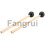 For 2pcs Soft Rubber Head Sticks Wood Handle Bell Mallets Black 2