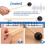 For 2pcs Soft Rubber Head Sticks Wood Handle Bell Mallets Black 5