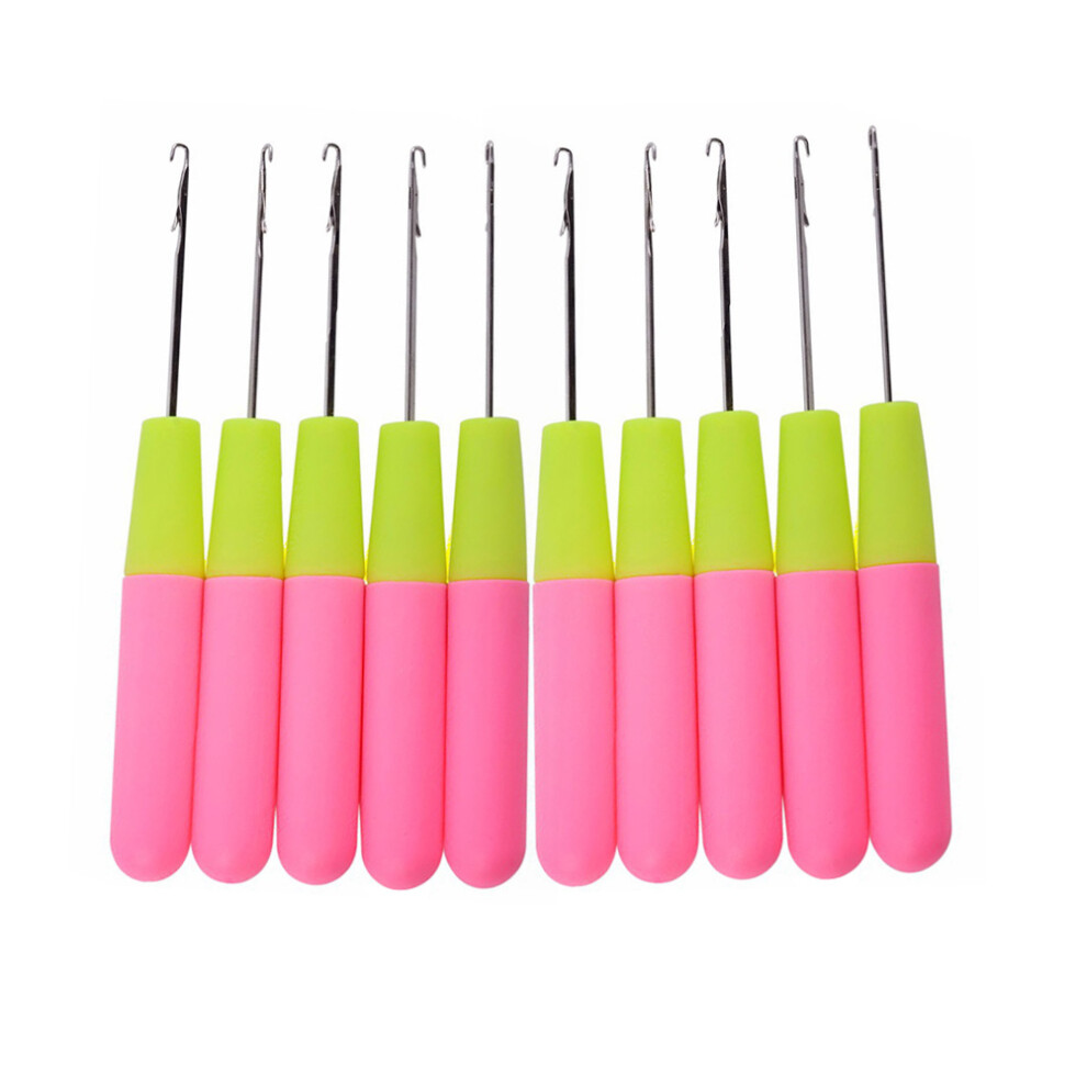Totority Unisex 10 Pcs Hair Extension Crochet Hook Braid Knitting Needle