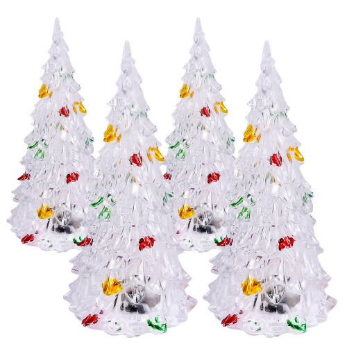 Table Tree With Lights Led Light Christmas Tree Multi 4pcs