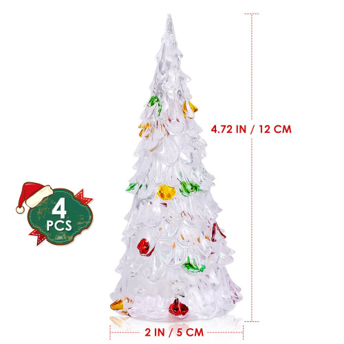 Table Tree With Lights Led Light Christmas Tree Multi 4pcs 1