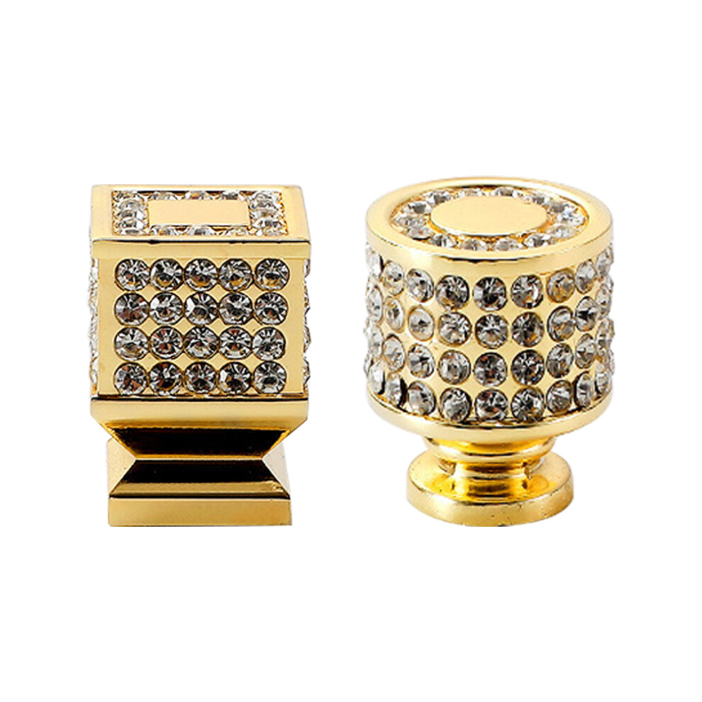 2Pcs Golden Handle Vintage Antique Zinc Alloy 3062665002888