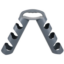 1Pc Rotating Grey Dumbbell Stand Three-Layer Fitness Storage Rack