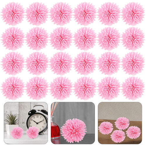 100Pcs Pe Pink Flower Aroma Diffuser for Car and Indoor Aromatherapy 2