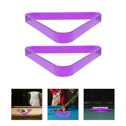 2 Pcs Billiard Tripod Rack Mini Triangle Stand Accessories Purple 2