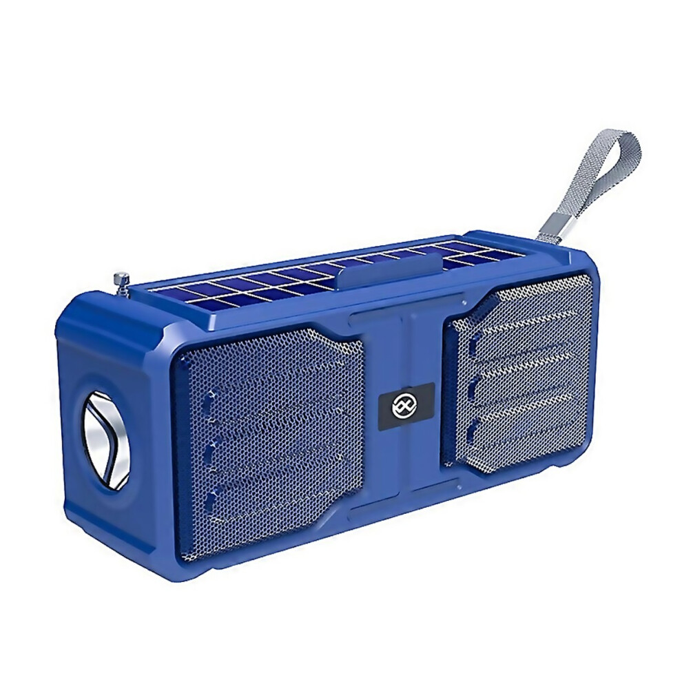 Blue For Solar Powered Tooth Speaker Stereo Speaker With Flashlight