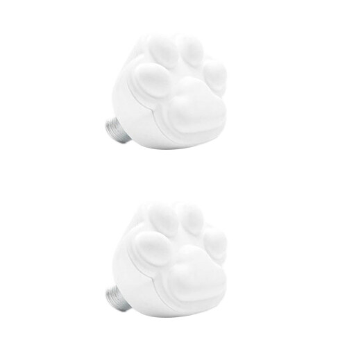 2pcs Roller Brake Head Wheel Roller Skates White Rubber