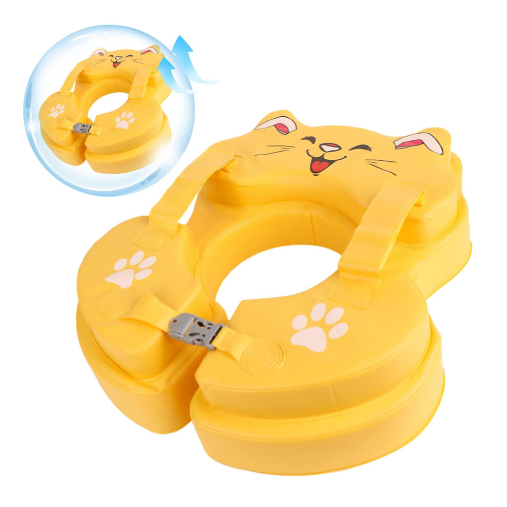 Toddler Swim Rings - Inflatable PVC Swim Aid for Kids 6-36 Months - Anti-Tip Design Comfortable Floatation Seat