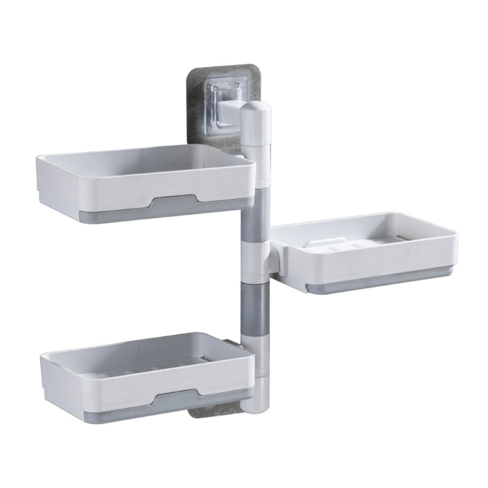 Three-Layer Rotating Soap To Rotate Plastic Soap Dish Holder Sink-image-OPC-PJWR9DJ-NEW