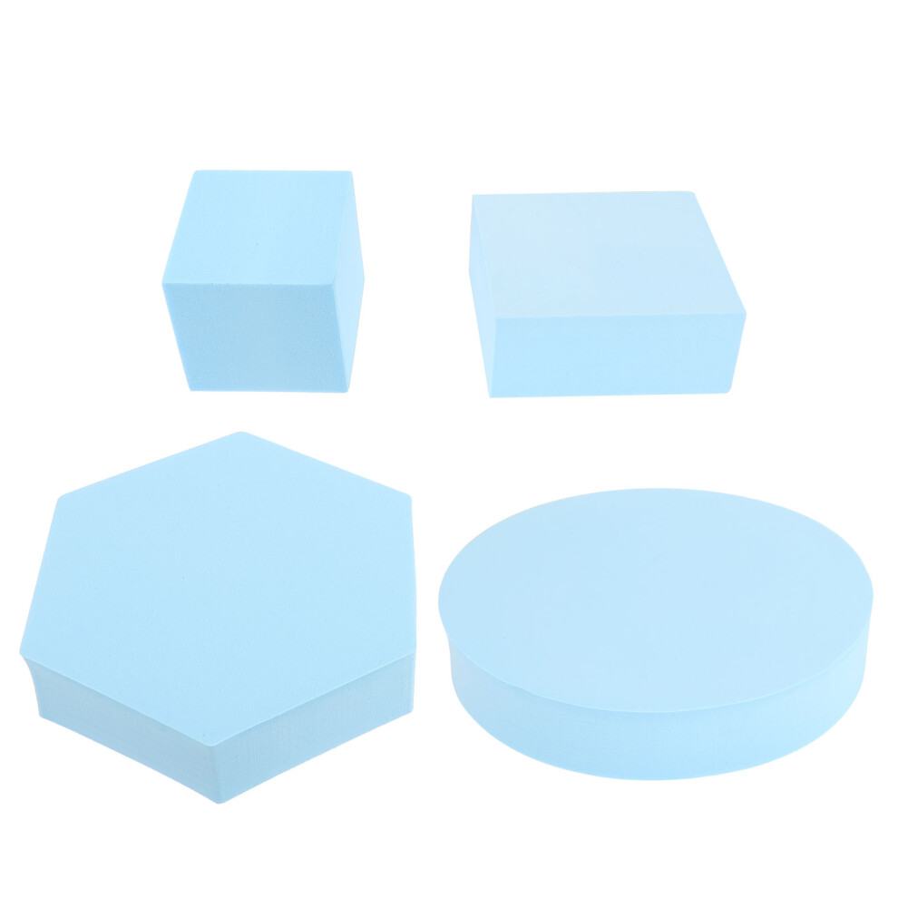 4Pcs Lightweight Foam Photography Props Geometric Cube Decorative Blue 3062675828348