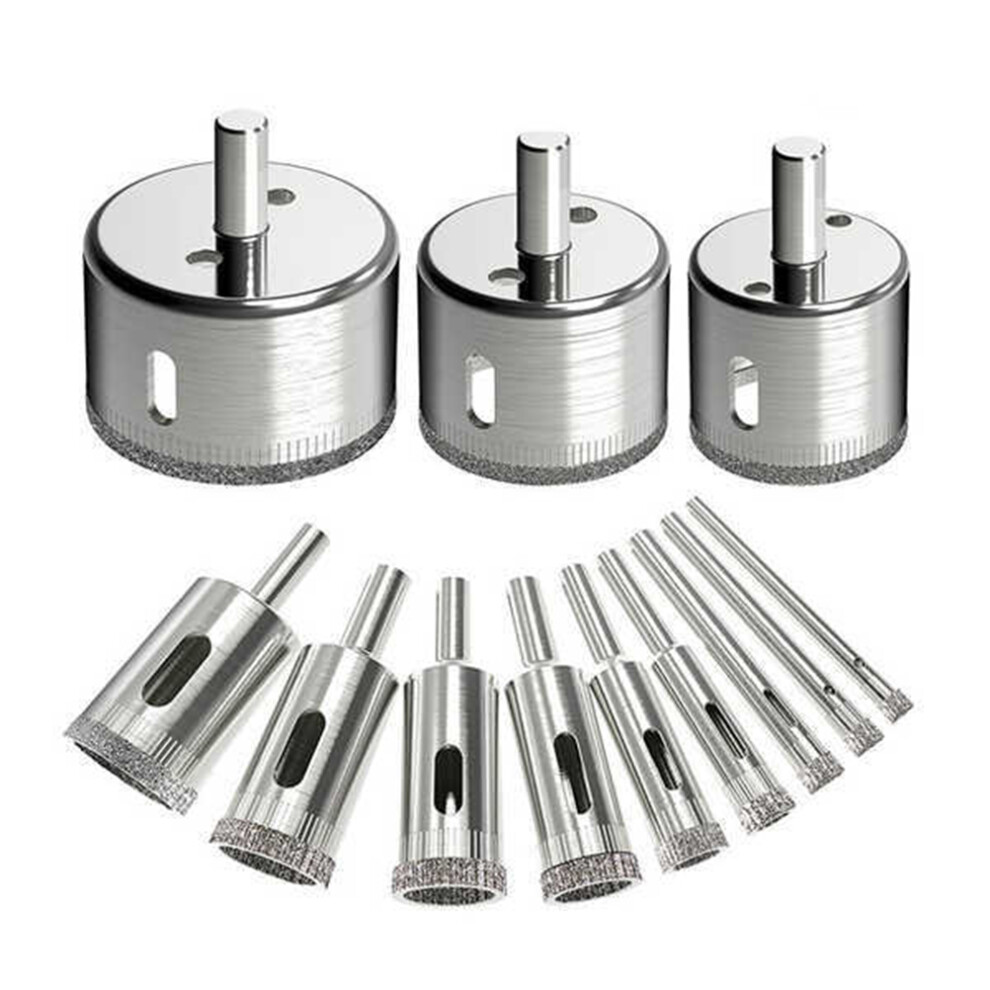 10pcs Hollow Drill Bit Silver Bead Sander For Marble And Glass-image-OPC-PJWRBRK-NEW