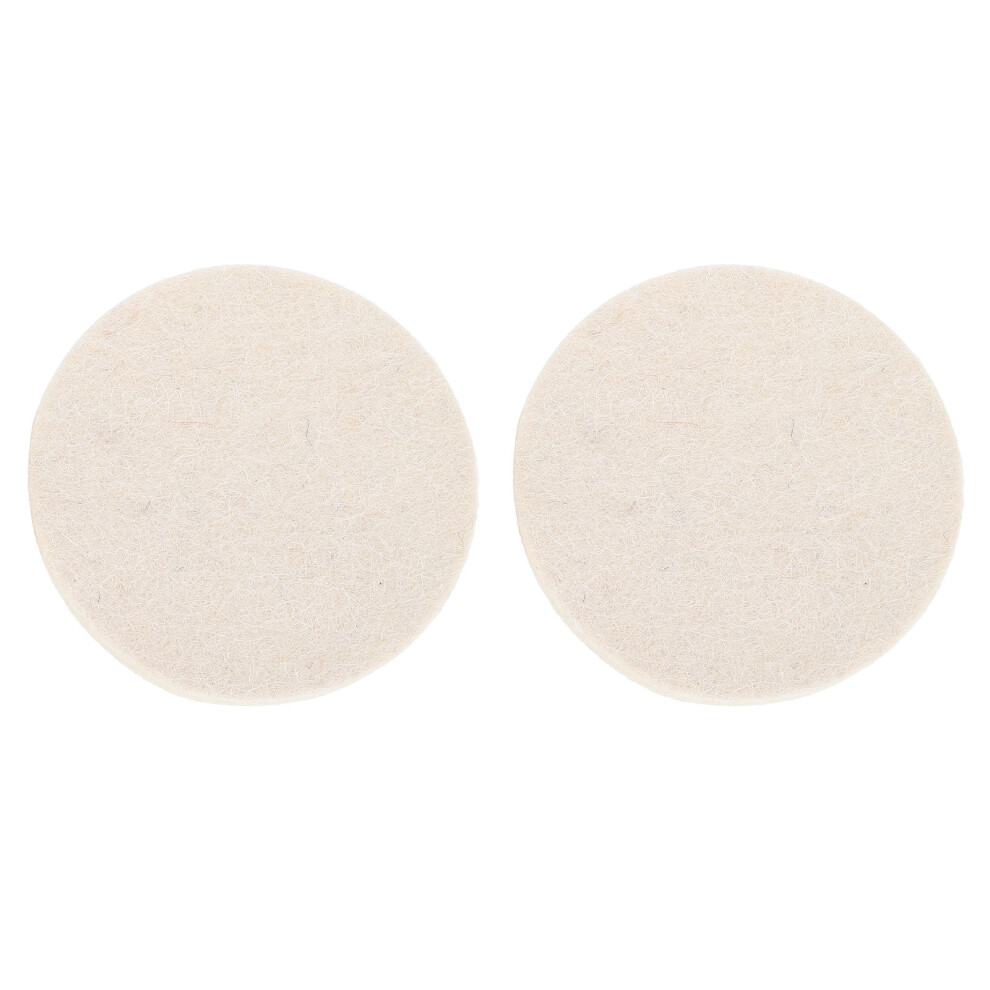 2Pcs Wool Felt Polisher Pad Beige Buffing Wheel For Polishing Grinding 3062886811429