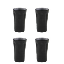 Walking Stick Rubber Buffer Toe Caps - Pack of 4 Replacement End Caps for Nordic Walking Poles, Durable Rubber, Universal Fit