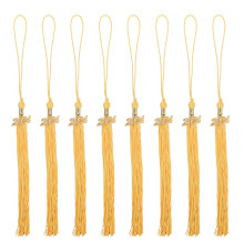 8Pièces Pompons De Chapeau De Graduation Dorés En Polyester Métal DIY
