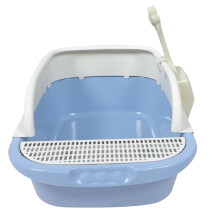 1 Set Cat Litter Box Blue Plastic The Cat
