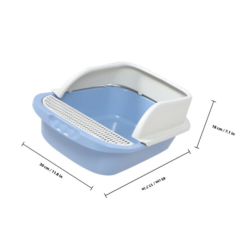 1 Set Cat Litter Box Blue Plastic The Cat 1