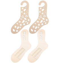 4pcs Sock Knitting Model Organizer Wood Stripes