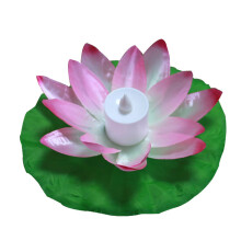 5 Pcs Electronic Battery Candle Lotus Lantern Purple Orange