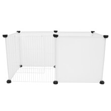 1Set White Resin Pet Cage DIY Assemble Fence for Hamsters Rabbits Cats