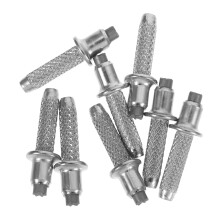 Trekking Pole Tip Caps 8-Pack Replacement Grip Accessories for Hiking Poles Wolfram Steel Silver Compatible