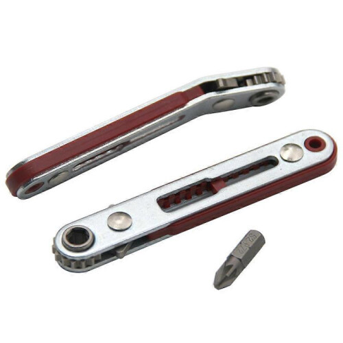 (Elbow) Multi-functional Two-way Forward and Reverse Ratchet Screwdriver Elbow Flat Head Wrench Driver Cross Slotted Screwdriver Tool 2