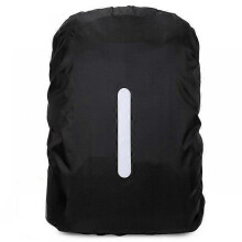 (50 - 70L, Black) Reflective Waterproof Backpack Rain Cover Outdoor Sport Night Cycling Safety Raincover Camping Hiking Waterproof Cover
