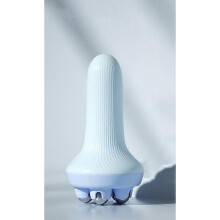 (Blue) 360 Degree Manual Stainless Steel Massager Ball Massage Roller Body Therapy Massager for Neck Back Shoulder Face Lift Tools