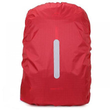 (30 - 40L, Red) Reflective Waterproof Backpack Rain Cover Outdoor Sport Night Cycling Safety Raincover Camping Hiking Waterproof Cover