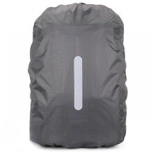(30 - 40L, Grey) Reflective Waterproof Backpack Rain Cover Outdoor Sport Night Cycling Safety Raincover Camping Hiking Waterproof Cover