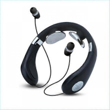 (Black) Smart Cervical Spine Massager Foldable Neck Massager With Bluetooth Music Wireless Neck Massage Sport Pain Relief Health Care