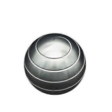 (gray) Anti Stress Fingertip Toy Desktop Stress Relief Fidget Metal Decompression Hypnosis Rotary Gyro Toy Kinetic Round Spinning Tops