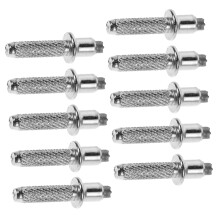 Hiking Crutch Tips Pack of 10 Metal Trekking Pole Tips Tungsten Steel Compatible with Walking Sticks Silver Accessories