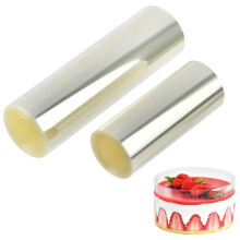 Cake Edge Foil 15 cm / 10 cm x 10 m - Transparent Acetate Roll for Cake Decoration, Reusable Cake Ring Film