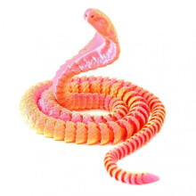(55cm, Orange) 3D Printed Articulated Snake Model - Desk Decor, Stress Relief Toy Gift for Kids & Adults
