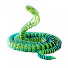 (25 cm, Green) 3D Printed Articulated Snake Model - Desk Decor, Stress Relief Toy Gift for Kids & Adults