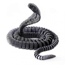 (25 cm, Black) 3D Printed Articulated Snake Model - Desk Decor, Stress Relief Toy Gift for Kids & Adults