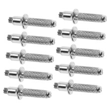 10 Pack Metal Trekking Pole Tips High-Performance Tungsten Steel Hiking Stick Accessories Silver