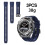 (Midnight Blue) Silicone Strap For Huawei Watch Ultimate 3pcs Longer Style 4