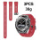 (Red) Silicone Strap For Huawei Watch Ultimate 3pcs Longer Style 4