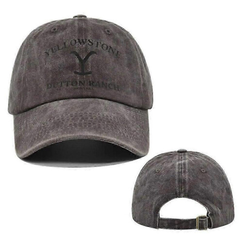 (Coffee 1) Yellowstone Dutton Ranch Vintage Baseball Cap - Distressed UV Protection Snapback Hat