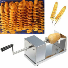 Spiral Cutter Potato Cutter Twister - Stainless Steel Vegetable Cutter for Potatoes, Fruits, and More, 3-in-1 Design