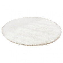 (60cm, White) Round Shaggy Non-slip Rug