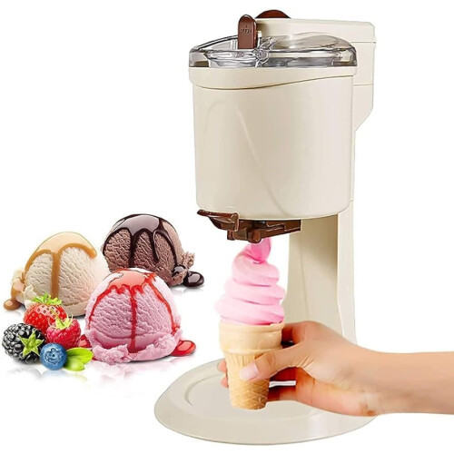 1L Automatic Mini Soft Ice Cream Machine for Home, Portable Ice Cream Maker with Compressor, Easy to Use