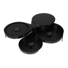 Snack Container Sugar Dispenser Salt Holder for Countertop Spice Jars with Lid Black Salt Storage Organizer