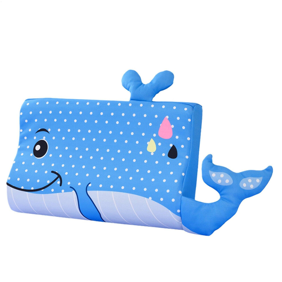 Animal Design Children's Pillow for Sleeping, Cooling Blue Whale Neck Support, Soft Ergonomic, Breathable Comfort Pillow