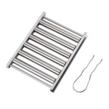 Stainless Steel Rolling Grate, 14 Inch Small Cookware for Evenly Cooked Hot Dogs and Sausages, Grill Accessories