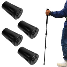 Pack of 4 Rubber Buffers for Hiking Poles and Walking Sticks, 11mm Non-Slip Rubber Tips for Nordic Walking and Crutches