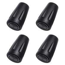 Pack of 4 Rubber Buffers for Walking Poles, Replacement Feet for Trekking Poles on Asphalt, Gravel, and Mountains